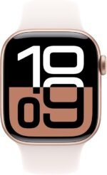 Apple Watch Series 10 [GPS 42mm case] Smartwatch with Rose Gold Aluminum Case with Light Blush Sport Band - S/M. Fitness Tracker, ECG App, Always-On Retina Display, Water Resistant - Image 4