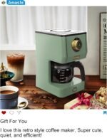 Amaste Drip Coffee Maker, Coffee Machine with 25 Oz Glass Coffee Pot, Retro Style Coffee Maker with Reusable Filter & Three Brewing Modes, 30minute-Warm-Keeping, Matcha Green - Image 6