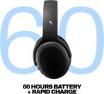Skullcandy Crusher ANC 2 Wireless Over-Ear Bluetooth Headphones with Multi-Sensory Bass, Active Noise Cancelling, Up to 60 Hours Battery, Microphone for iPhone Android - True Black - Image 4
