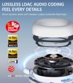 Edifier W830NB Wireless Over Ear Headphones with -45dB Active Noise Cancelling, 94H Playtime, LDAC Hi-Res Sound, Spatial Audio, Fast Charging, Multipoint Connection, Bluetooth V5.4 - Black - Image 3