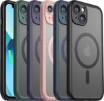 ImpactStrong Magnetic Guard Designed for iPhone 13 Case [Camera Protection] [Military Grade Drop Tested] [Compatible with MagSafe] Slim Translucent Matte Phone Case (6.1") - Dark Green - Image 6