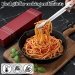 Serving Tong for Cooking Korean and Japanese BBQ Tongs 10.8" Stainless Steel Kitchen Tongs Metal Food Tong with Non-Slip Comfort Grip for Serving Food Salad Camping Barbecue - Image 4