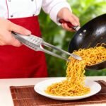 Serving Tong for Cooking Korean and Japanese BBQ Tongs 10.8" Stainless Steel Kitchen Tongs Metal Food Tong with Non-Slip Comfort Grip for Serving Food Salad Camping Barbecue - Image 5