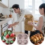 4 Cup Muffin Pan Baking Tray- Non-Stick Cupcake Tin Mold - Carbon Steel Cake Mould For Home, Cafe Bar and Restaurant(champagne) - Image 6
