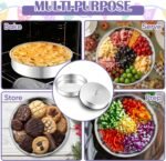 E-far 9 Inch Round Cake Pan, 2-Piece Stainless Steel Round Baking Mold Tins - Non-Toxic & Leak-Proof for Birthday Wedding Layer Tiered Cake, Easy Clean & Dishwasher Safe - Image 5