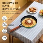 YUTANN Pre-Seasoned Cast Iron Skillet 8 Inch,Diamond-Textured Interior for Crispy, Oil-Saving Cooking,Ideal for Eggs, Steak, and More,Non-Toxic & Easy Clean - Image 3