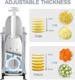 SupMaKin Safe Mandoline Slicer for Kitchen, Potato Slicer for Chips, Vegetable & Food Cutter,Thickness Adjustable 0.1-8 mm, Kitchen Faster Slice Artifact (Only Slicer) - Image 3