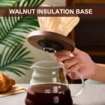 Pour Over Coffee Maker Set 20 OZ, Borosilicate Glass Coffee Server with 50 pcs V60 Paper Filter, Pour Over Coffee Dripper Carafe for Home Cafe Restaurant Camping - Image 5