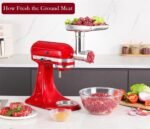 Stainless Steel Food Grinder Attachment for KitchenAid Mixers, Dishwasher Safe Meat Processor Aceesory Included 3 Sausage Stuffer Tubes - Image 5