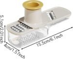 2 Pieces Mini Mandoline Slicer 3 in 1 - Ginger Garlic Grater, Vegetable Chopper with Container, Easy Grip Handheld Kitchen Tool, Safety Guard, for Camping Cooking and Picnic - Image 6