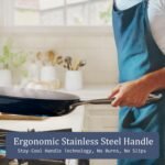 Nonstick Ceramic Frying Pan 8 inch for All Stovetops, PTFE/PFOA/PFAS Free, Even Heat Distribution Oven Safe up to 500°F, Healthy Non Toxic Skillet with Stay-Cool Handle, Caribbean Blue - Image 6