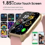 Smart Watch for Men Women (Answer/Make Calls), 1.85" HD Fitness Watch with Heart Rate and Sleep Monitor, 110+ Sports Modes Smartwatch, IP68 Waterproof Activity Tracker for iOS/Android, Pink - Image 3