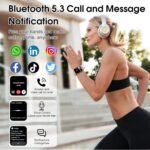 Smart Watch for Men Women (Answer/Make Calls), 1.85" HD Fitness Watch with Heart Rate and Sleep Monitor, 110+ Sports Modes Smartwatch, IP68 Waterproof Activity Tracker for iOS/Android, Pink - Image 5