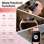 Smart Watch for Men Women (Answer/Make Calls), 1.85" HD Fitness Watch with Heart Rate and Sleep Monitor, 110+ Sports Modes Smartwatch, IP68 Waterproof Activity Tracker for iOS/Android, Pink - Image 7