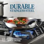 Farberware Brilliance Stainless Steel Cookware Pots and Pans Set with Kitchen Cooking Tools and Glass Lids, 10 Piece, Dishwasher Safe and Induction Ready, Stainless Steel - Image 5