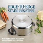 Farberware Brilliance Stainless Steel Cookware Pots and Pans Set with Kitchen Cooking Tools and Glass Lids, 10 Piece, Dishwasher Safe and Induction Ready, Stainless Steel - Image 6