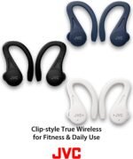 JVC Sport True Wireless Earbuds Headphones, Lightweight and Compact, Long Battery Life (up to 30 Hours), Sound with Neodymium Magnet Driver, Water Resistance (IPX5) - HAEC25TB (Black), Small - Image 3
