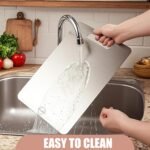 Titanium Cutting Board, 3 PCS Titanium Cutting Boards for Kitchen, Non Toxic, Double-Sided Food Grade Chopping Board for Outdoor Camping(15.6" x 11", 13" x 9.3", 11.8" x 7.8") - Image 3