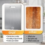 Titanium Cutting Board, 3 PCS Titanium Cutting Boards for Kitchen, Non Toxic, Double-Sided Food Grade Chopping Board for Outdoor Camping(15.6" x 11", 13" x 9.3", 11.8" x 7.8") - Image 4