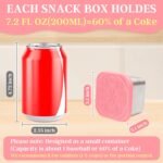 Stainless Steel Snack Containers for Kids,7.2oz Easy Open Leak Proof Reusable Snack Box Container with Lids,Small Lunch Containers for Meal Prep,School,Picnic and Travel-3Pack - Image 4