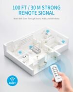 Remote Control Outlet Wireless Light Switch for Household Appliances, Expandable Remote Light Switch Kit, Up to 100 ft Range, FCC Certified, ETL Listed, White (5 Outlets + 2 Remotes) - Image 4