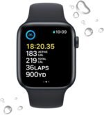 Apple Watch SE (2nd Gen) (GPS + Cellular, 44mm) - Midnight Aluminum Case with Midnight Sport Band, M/L (Renewed) - Image 4