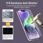 QHOHQ 3 Pack Screen Protector for iPhone 14 Plus 6.7 Inch with 3 Pack Tempered Glass Camera Lens Protector, Ultra HD, 9H Hardness, Case Friendly [Easy to Install Frame] - Image 7
