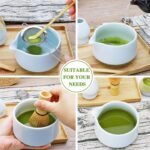 Accguan Matcha Whisk Set, 7pcs - Bamboo & Ceramic, Includes 19 oz Bowl, Whisk, Spoons, Holder, Sifter & More - Perfect for Matcha Lovers - Image 5
