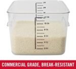 Rubbermaid Commercial Products Space Saving Square Food Storage Container 12 Quart Clear for Kitchen/Sous Vide/Meal Prep - Image 3