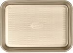 Glad Baking Pan Nonstick - Oblong Metal Dish for Cake and Lasagna - Heavy Duty Carbon Steel Bakeware, Small, Gold - Image 5