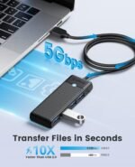 ORICO USB 3.0 Hub, 4-Port USB Hub with 6Ft Long Cable, Ultra Slim USB Splitter for Laptop MacBook Pro, iMac, Surface Pro, XPS, PS5，PC, Flash Drive, Mobile HDD - Image 4