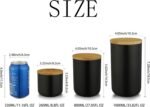 MilkyWay Food Storage Jar Strong Ceramic Storage Canisters with Airtight Seal Bamboo Lid Modern Design Seal Damp-Proof Kitchen Jar for Coffee, Tea, Spice and More (Black(M: 27oz/800ml)) - Image 3