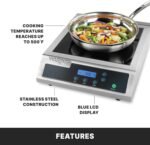 Waring Commercial Heavy-Duty Commercial Induction Range, 120V, 1800W - Image 4