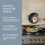 Our Place Titanium Always Pan Pro - 10.6” (2.8 Qt) No-Coating Nonstick Skillet | Tri-Ply Titanium & Stainless Steel | Safe for Oven, Induction & All Cooktops up to 750°F | Includes Spatula | Gold - Image 5
