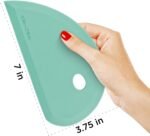 Zoie + Chloe Multipurpose Silicone Bowl Scraper - Dough Scraper for Cleaning Mixing Bowls, Baking Pan - Silicone Scraper Spatula For Painting, Smoothing, Frosting, Cake Decorating - Red, 7x3.75" - Image 3