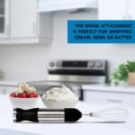 Kenmore Immersion Blender - Handheld Stick Mixer, Electric Hand Blender with Stainless Steel Shaft, Whisk, Variable Speed for Smoothies, Milkshakes, Baby Food, Puree, Batidora de Inmersión - Image 5