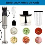 Kenmore Immersion Blender - Handheld Stick Mixer, Electric Hand Blender with Stainless Steel Shaft, Whisk, Variable Speed for Smoothies, Milkshakes, Baby Food, Puree, Batidora de Inmersión - Image 7