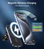 for MagSafe Car Mount Charger with Adapter, 360° Rotation Magnetic Wireless iPhone Car Charger for Air Vent, Compatible with iPhone 17/16/15/14/13/12 Series, Gifts for Husband/Men - Image 3