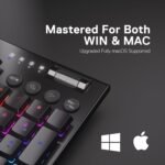 Redragon K618 PRO 3-Mode Wireless RGB Mechanical Keyboard, BT/2.4Ghz/Wired Low Profile Win/Mac Gaming Keyboard w/Ultra-Thin Design, Dedicated Media Control & Linear Red Switch - Image 4