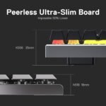 Redragon K618 PRO 3-Mode Wireless RGB Mechanical Keyboard, BT/2.4Ghz/Wired Low Profile Win/Mac Gaming Keyboard w/Ultra-Thin Design, Dedicated Media Control & Linear Red Switch - Image 5