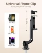 UBeesize Selfie Stick Tripod for iPhone and Android, 52'' Extendable Phone Tripod Stand with Remote, Portable Selfie Sticks with Phone Holder for Video Recording & Travel - Image 4