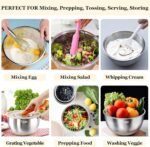 Wildone Mixing Bowls with Airtight Lids, 22 PCS Stainless Steel Nesting Bowls, with 3 Grater Attachments, Scale Marks & Non-Slip Bottom, Size 5, 4, 3, 2,1.5, 0.63QT, Ideal for Mixing & Prepping - Image 4