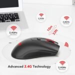 Redragon M652 Optical 2.4G Wireless Mouse with USB Receiver, Portable Gaming & Office Mice, 5 Adjustable DPI Levels, 6 Buttons for Desktop, MacBook, Notebook, PC, Laptop, Computer - Image 5