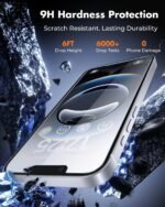 UNBREAKcable 3-Pack Screen Protector for iPhone 16e, Double Shatterproof Tempered Glass [Easy Installation Frame] [9H Hardness] [99.99% HD Clear] [Case Friendly] for iPhone 6.1 inch - Image 5