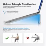 TENOC Foldable Laptop Stand for Desk, Universal Laptop Riser Ventilated Holder Mount Compatible with MacBook, Notebook, ASUS, Acer and More, Silver - Image 5