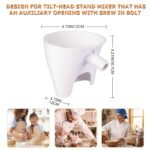 Flour Funnel for Stand Mixer, Tilt-Head with Auxiliary Opening Mixer Attachment, Easy Pour Baking Accessory - Image 4