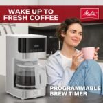 Melitta Aroma Tocco Glass Drip Coffee Maker | Programmable Coffee Machine | Glass Carafe Coffee Pot | 10 Cup Coffee Maker | Touch Control Panel | Stainless Steel accented | White - Image 3
