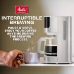 Melitta Aroma Tocco Glass Drip Coffee Maker | Programmable Coffee Machine | Glass Carafe Coffee Pot | 10 Cup Coffee Maker | Touch Control Panel | Stainless Steel accented | White - Image 4