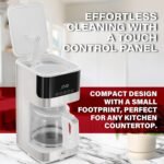 Melitta Aroma Tocco Glass Drip Coffee Maker | Programmable Coffee Machine | Glass Carafe Coffee Pot | 10 Cup Coffee Maker | Touch Control Panel | Stainless Steel accented | White - Image 5
