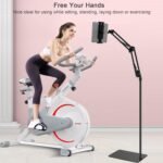 Tablet Floor Stand, Adjustable Universal 360-degree Rotatable Metal Tablet Holder, Phone Stand for iPad/iPhoneX/iPad Pro or Other 4.7~12.9 Inch-Screen Devices (Black) - Image 5